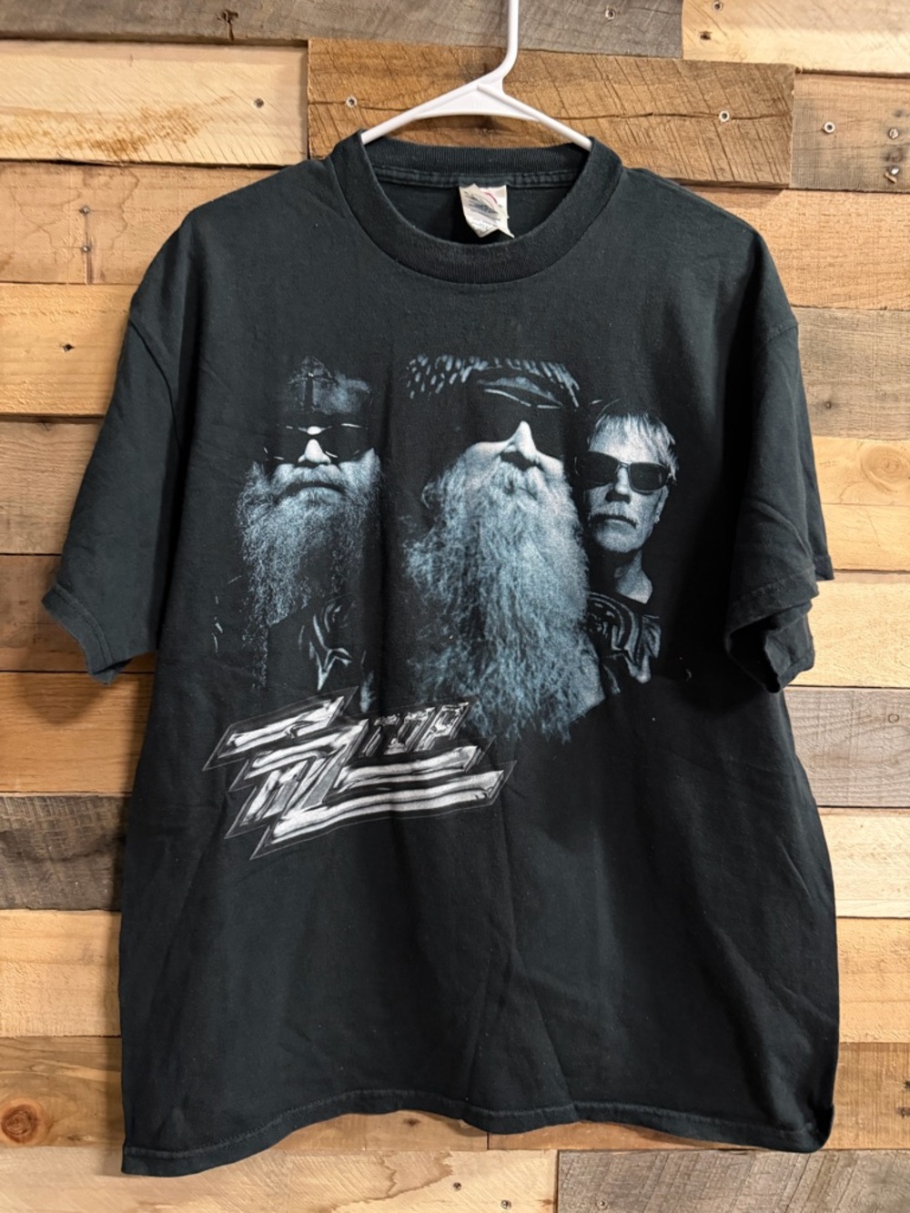 Delta Black Band Tee with Monochrome Trio Portrait
